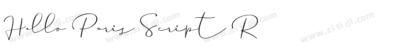 Hello Paris Script R字体转换 Hello Paris Script R字体转换